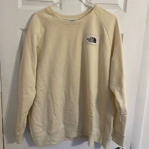 Light yellow North Face Crewneck